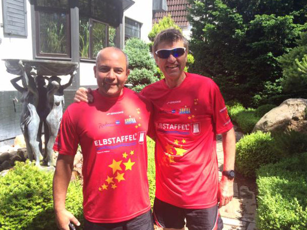 Zwei "Elbstaffeltiere": René Lay und Boris bansemer (v.l.n.r.)